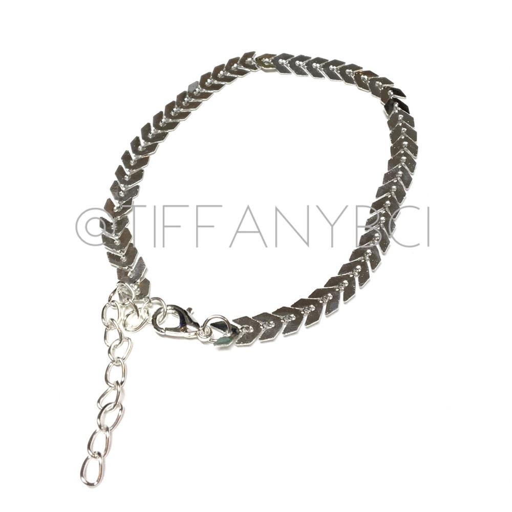 Boho Silver Adjustable Ankle Bracelet - Picture 5 of 8